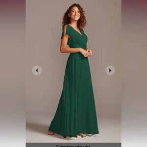 Celebrate DB Studio flutter sleeve bridesmaid dress in Juniper size 8